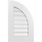Ekena Millwork Quarter Round Top Right Surface Mount PVC Gable Vent w/ 3-1/2"W x 1"P Standard Frame, 16"W x 26"H GVPQR16X2601SF - alternate 1